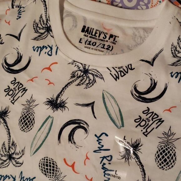 NWT Bailey's Point Boys Sz L (10/12) Surf T-Shirt - Picture 2 of 3